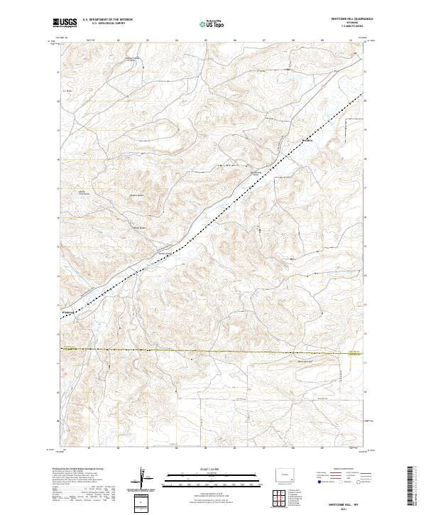 Whitcomb Hill, WY — USGS 7.5-minute topo (2021)