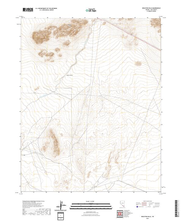 Skeleton Hills, NV — USGS 7.5-minute topo (2021)