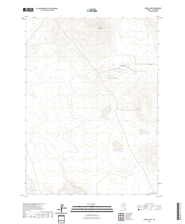 Corral Lake, NV — USGS 7.5-minute topo (2021)