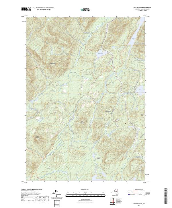 Page Mountain, NY — USGS 7.5-minute topo (2023)
