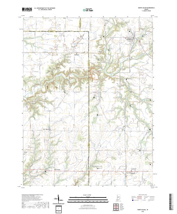 North Salem, IN — USGS 7.5-minute topo (2022)