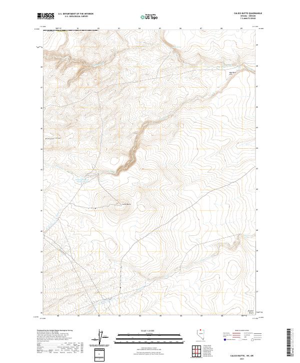 Calico Butte, NV-OR — USGS 7.5-minute topo (2021)