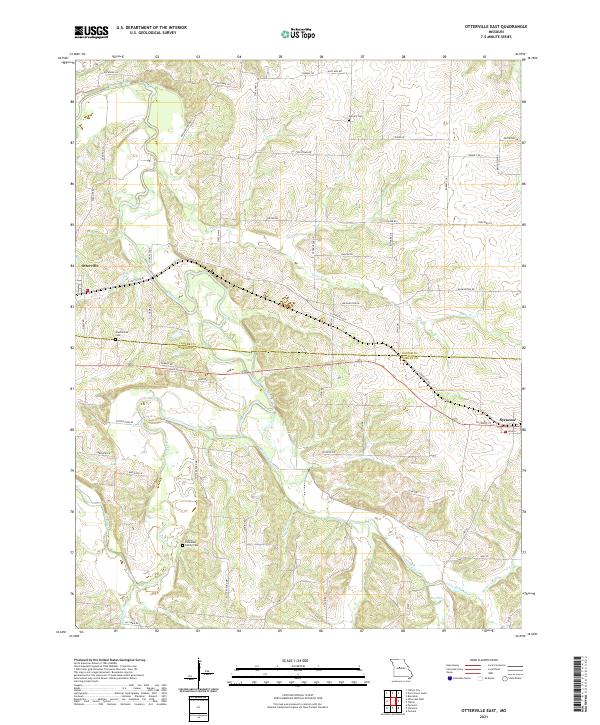 Otterville East, MO — USGS 7.5-minute topo (2021)