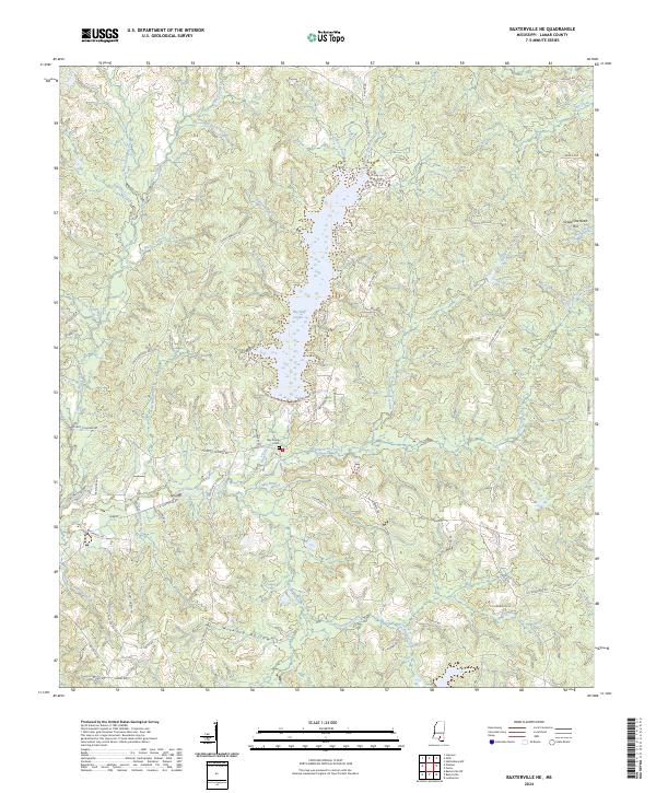 Baxterville NE, MS — USGS 7.5-minute topo (2024)