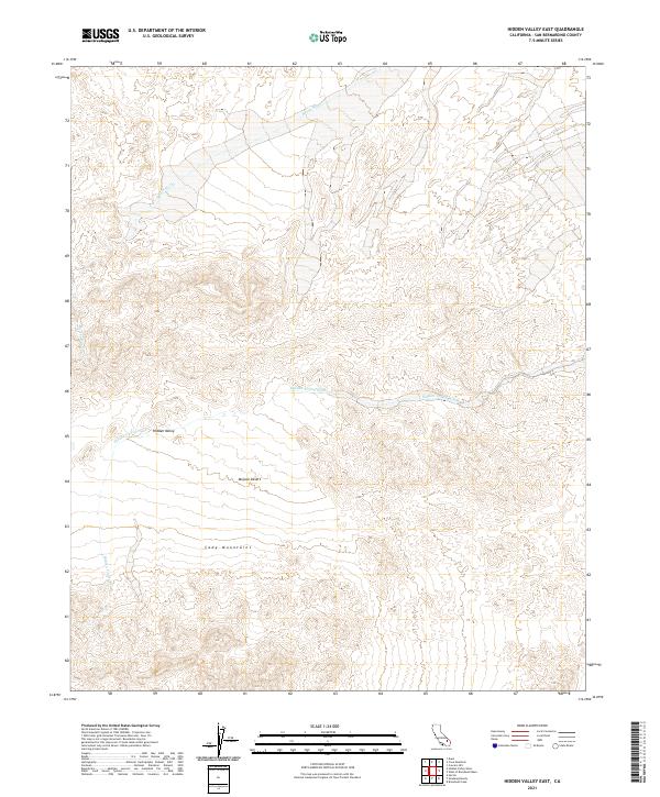 Hidden Valley East, CA — USGS 7.5-minute topo (2021)