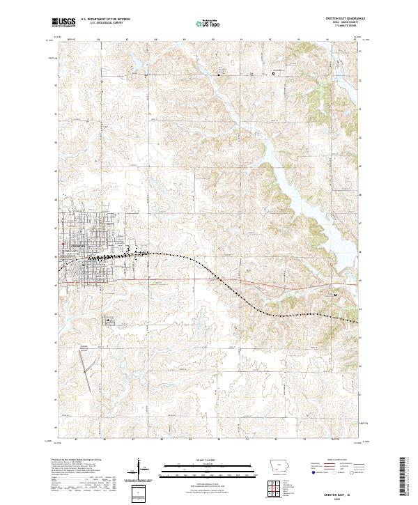 Creston East, IA — USGS 7.5-minute topo (2022)