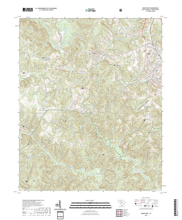 Union West, SC — USGS 7.5-minute topo (2024)