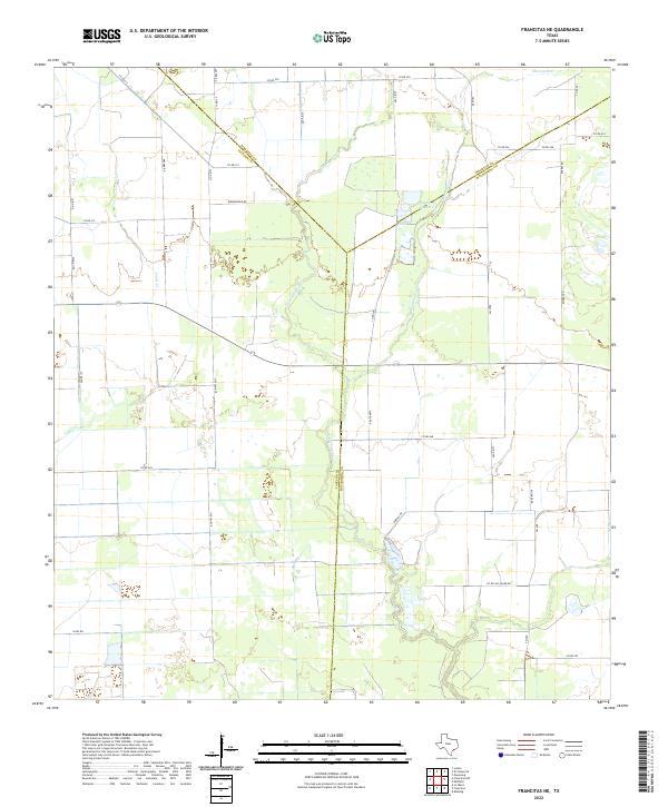 Francitas NE, TX — USGS 7.5-minute topo (2022)