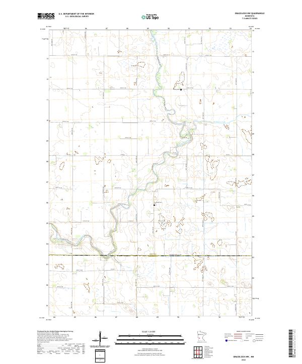 Gracelock NW, MN — USGS 7.5-minute topo (2022)