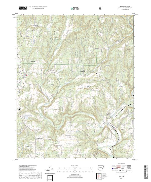 Rudy, AR — USGS 7.5-minute topo (2024)