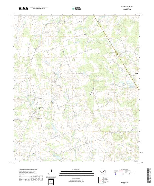 Caradan, TX — USGS 7.5-minute topo (2022)