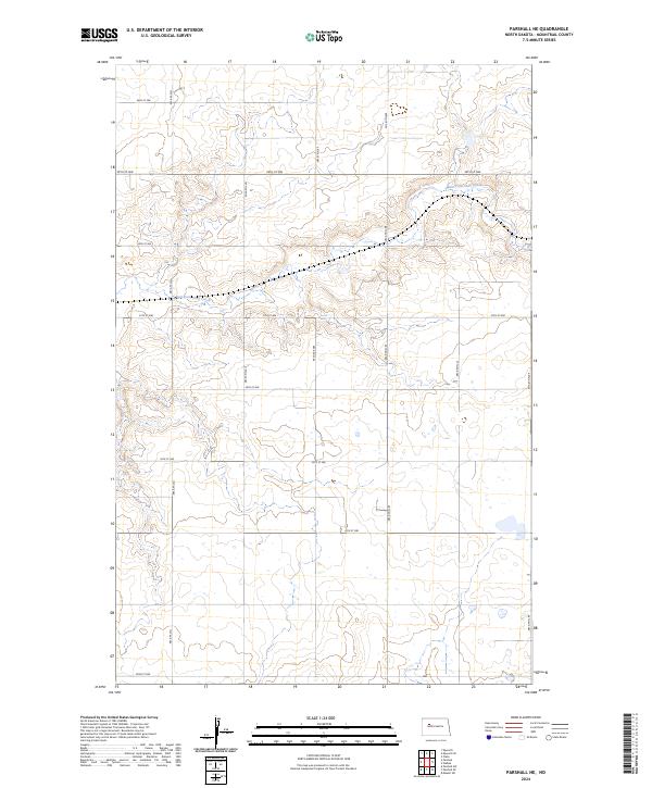 Parshall NE, ND — USGS 7.5-minute topo (2024)
