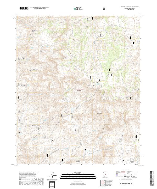 Picture Mountain, AZ — USGS 7.5-minute topo (2021)