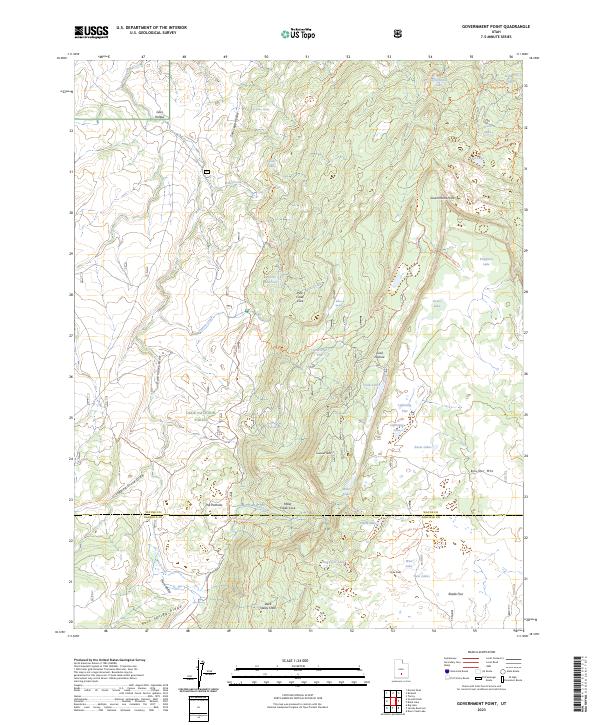 Government Point, UT — USGS 7.5-minute topo (2023)