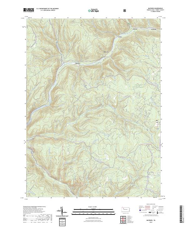 Mayburg, PA — USGS 7.5-minute topo (2023)
