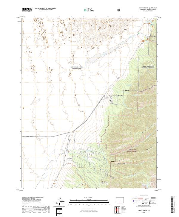 Zapata Ranch, CO — USGS 7.5-minute topo (2022)