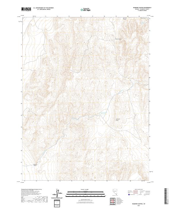 Diamond Canyon, NV — USGS 7.5-minute topo (2021)