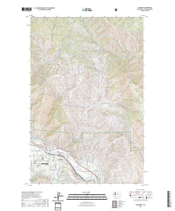 Cashmere, WA — USGS 7.5-minute topo (2023)