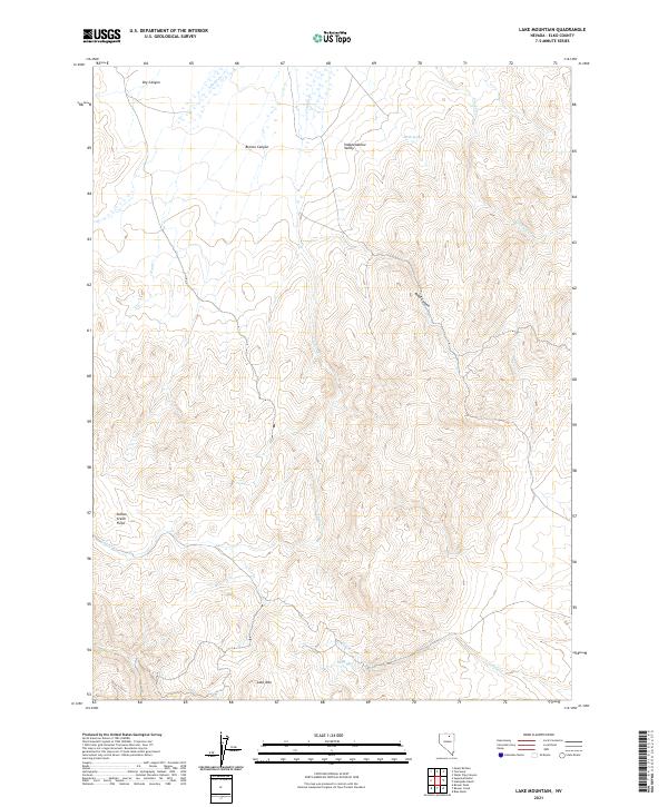 Lake Mountain, NV — USGS 7.5-minute topo (2021)