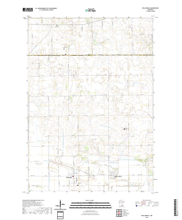 Hollandale, MN — USGS 7.5-minute topo (2022)