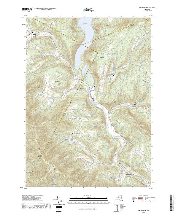 Prattsville, NY — USGS 7.5-minute topo (2023)