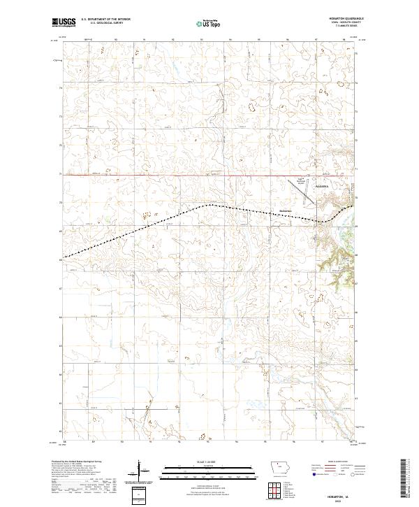 Hobarton, IA — USGS 7.5-minute topo (2022)