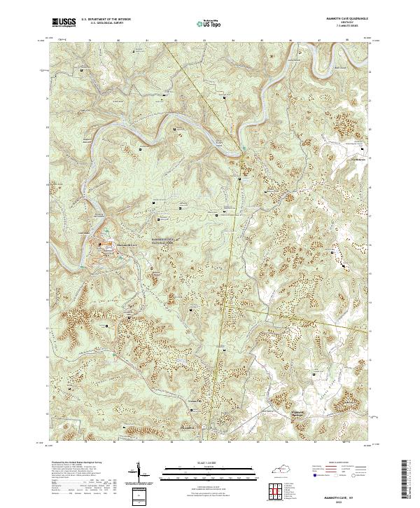 Mammoth Cave, KY — USGS 7.5-minute topo (2022)