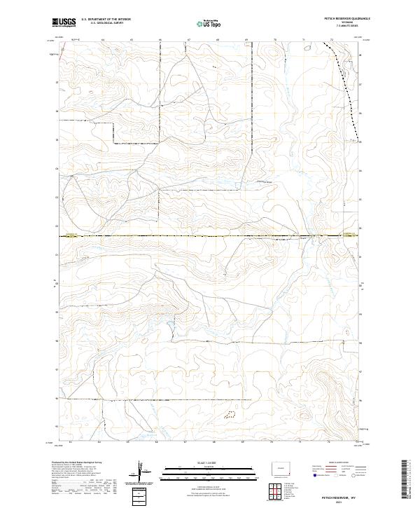 Petsch Reservoir, WY — USGS 7.5-minute topo (2021)