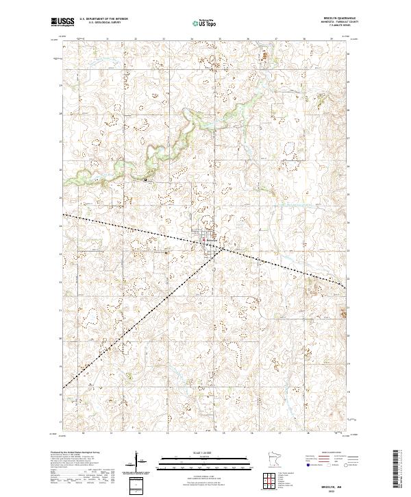 Bricelyn, MN — USGS 7.5-minute topo (2022)