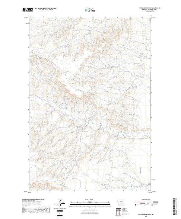Woody Creek Camp, MT — USGS 7.5-minute topo (2024)