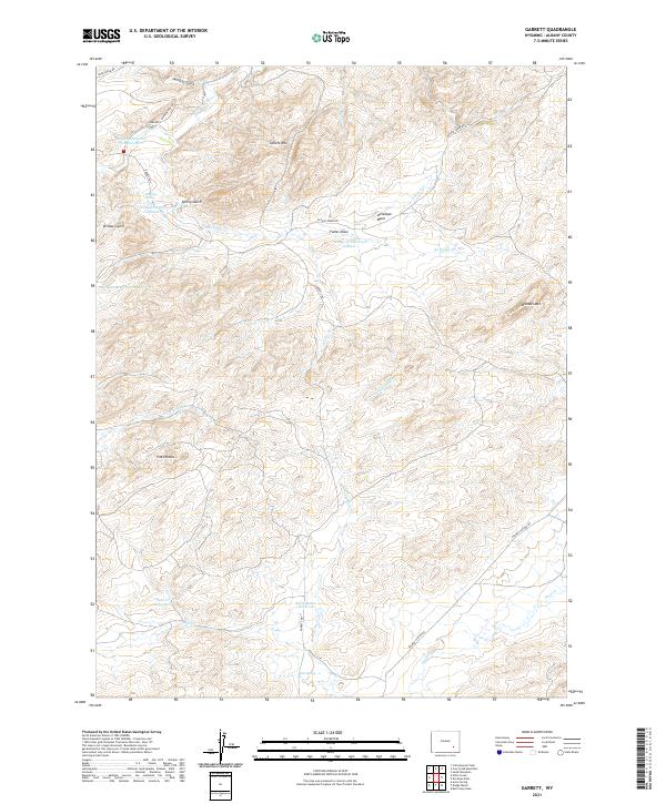 Garrett, WY — USGS 7.5-minute topo (2021)