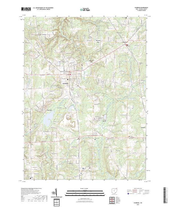 Chardon, OH — USGS 7.5-minute topo (2023)