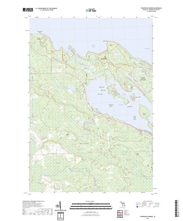 Thompsons Harbor, MI — USGS 7.5-minute topo (2023)