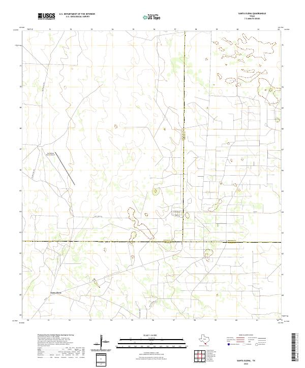Santa Elena, TX — USGS 7.5-minute topo (2022)
