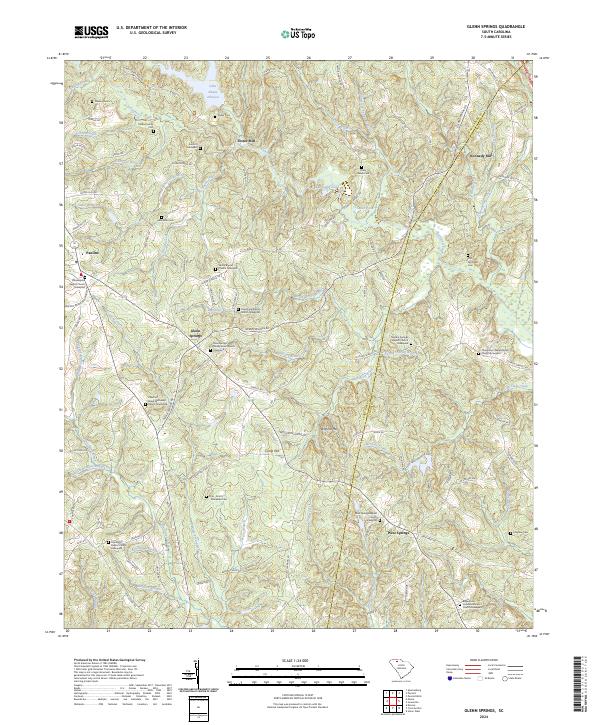 Glenn Springs, SC — USGS 7.5-minute topo (2024)