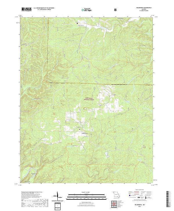 Wilderness, MO — USGS 7.5-minute topo (2021)