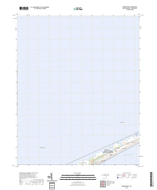 Howard Reef, NC — USGS 7.5-minute topo (2022)