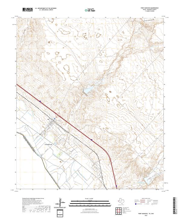 Fort Hancock, TX,CHH, US — USGS 7.5-minute topo (2022)