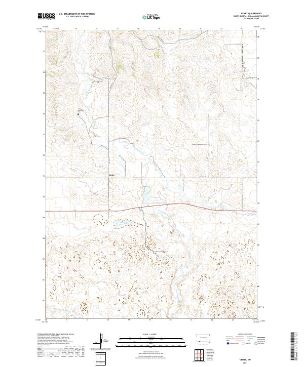 Denby, SD — USGS 7.5-minute topo (2021)