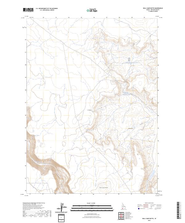Bull Camp Butte, ID — USGS 7.5-minute topo (2023)