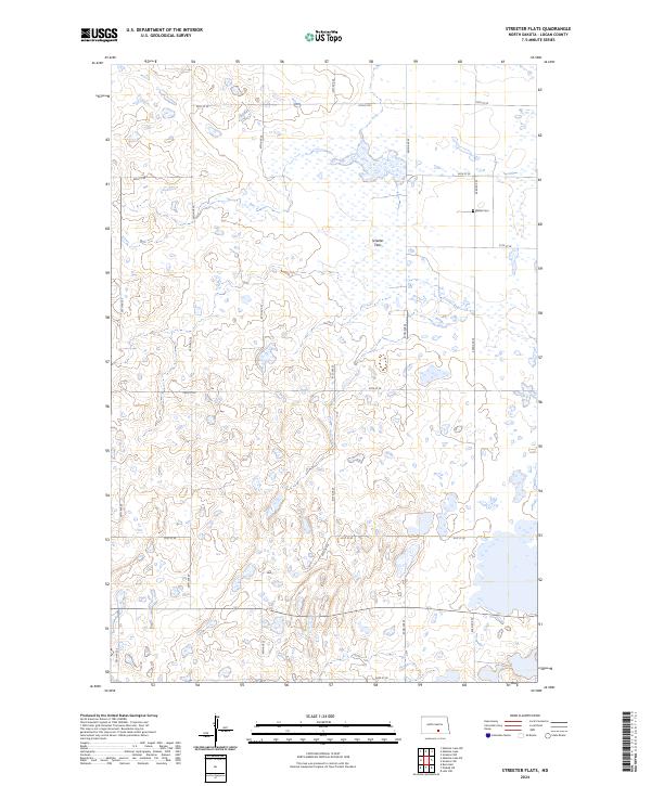 Streeter Flats, ND — USGS 7.5-minute topo (2024)