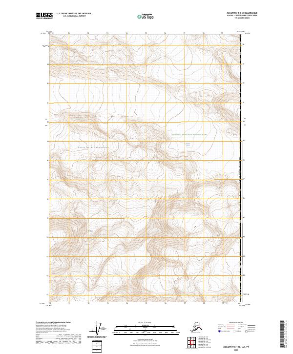 McCarthy B-1 SE, AK-YT — USGS 7.5-minute topo (2023)