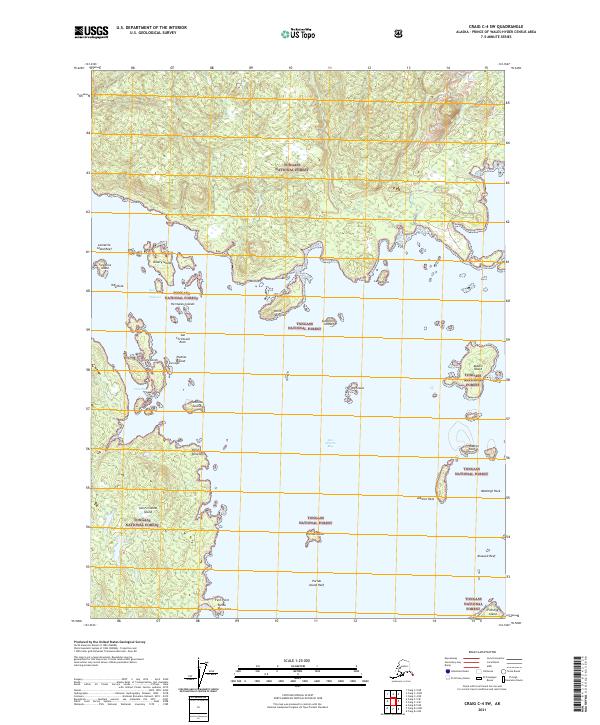 Craig C-4 SW, AK — USGS 7.5-minute topo (2021)