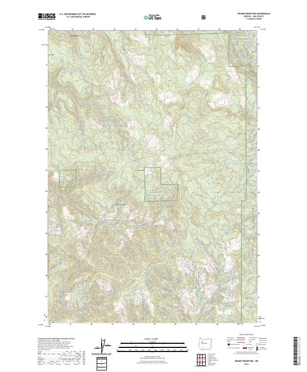 Swamp Mountain, OR — USGS 7.5-minute topo (2023)