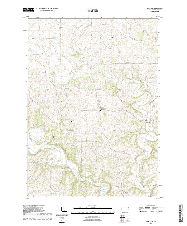 Saint Olaf, IA — USGS 7.5-minute topo (2022)