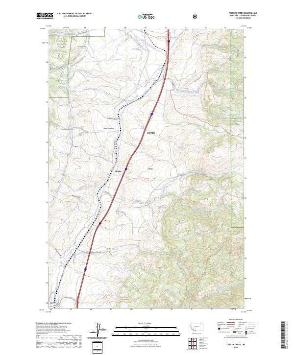 Tucker Creek, MT — USGS 7.5-minute topo (2024)