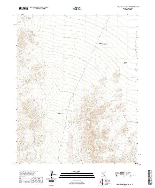 McCullough Mountain NE, NV — USGS 7.5-minute topo (2021)
