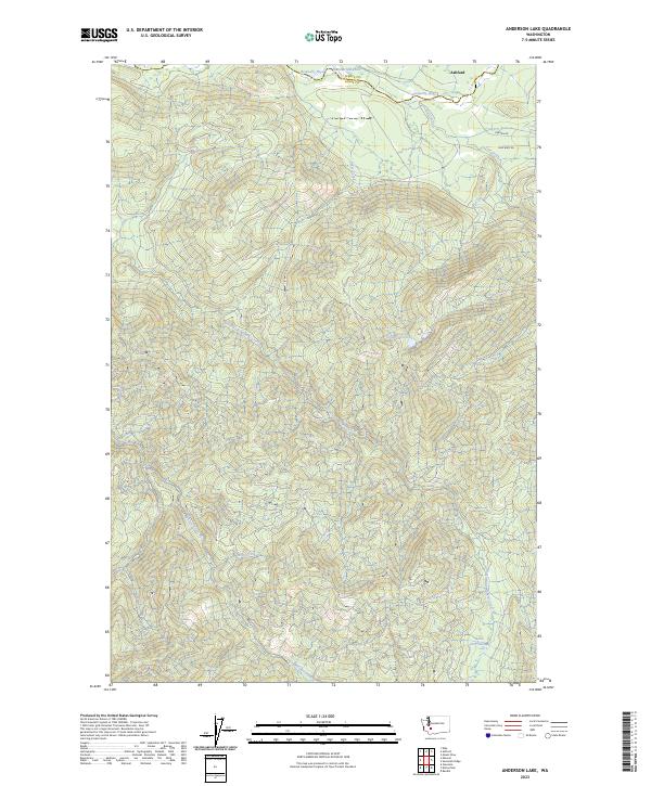 Anderson Lake, WA — USGS 7.5-minute topo (2023)