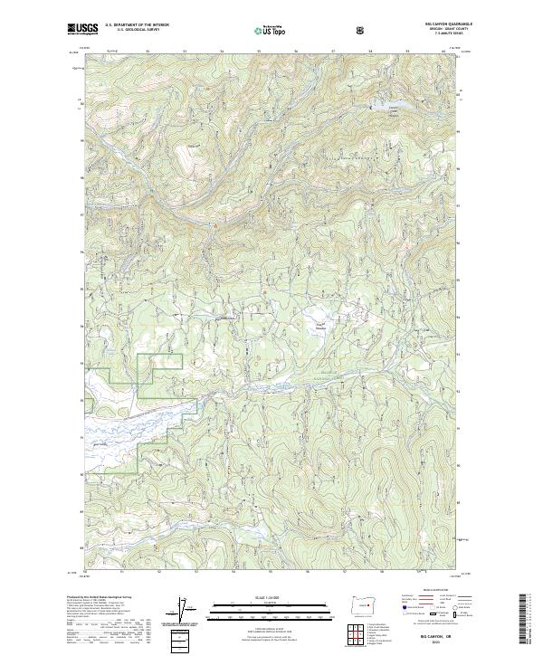 Big Canyon, OR — USGS 7.5-minute topo (2023)