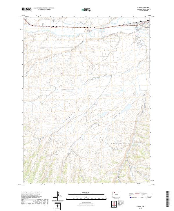 Hayden, CO — USGS 7.5-minute topo (2022)